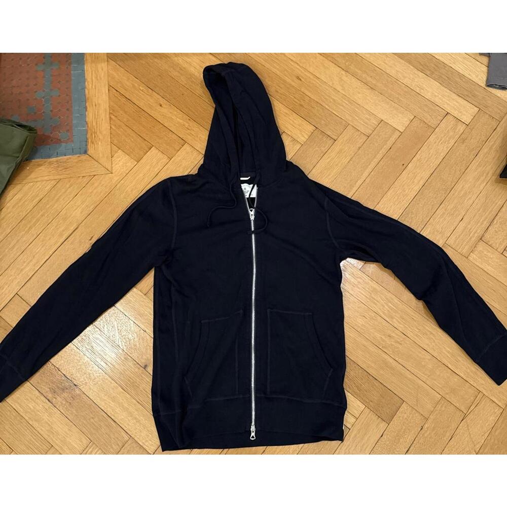 Reigning Champ Men's Navy Zip-Up Hoodie - Made in Canada